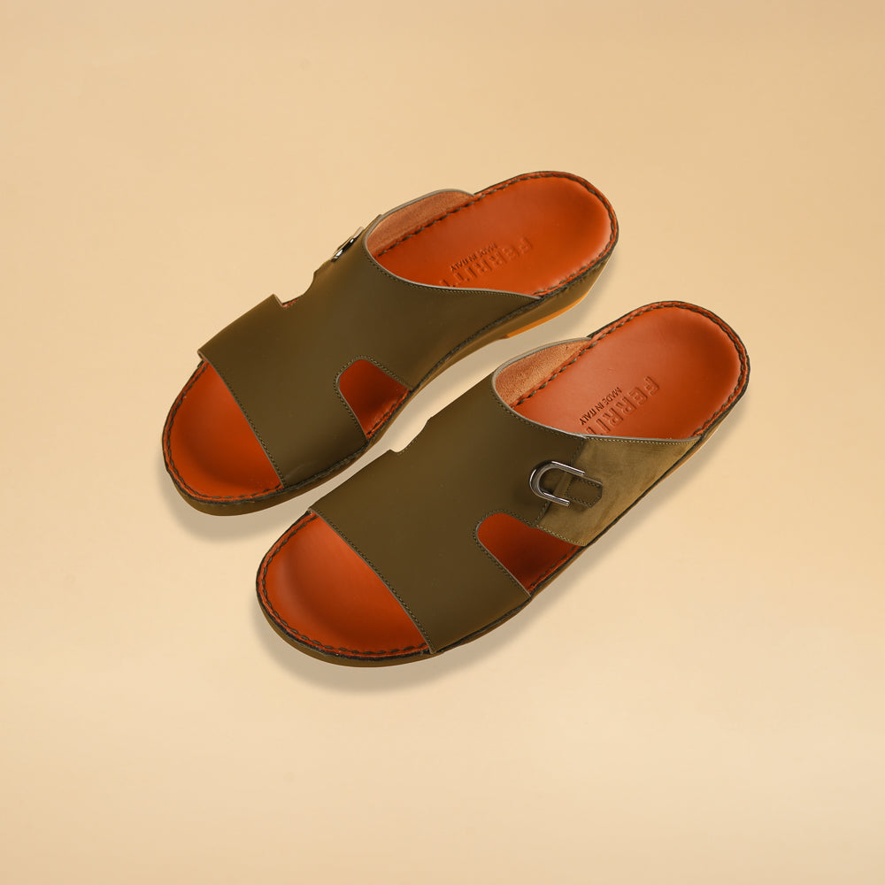Arabic Sandal – Calf Matt with Suede 3222
