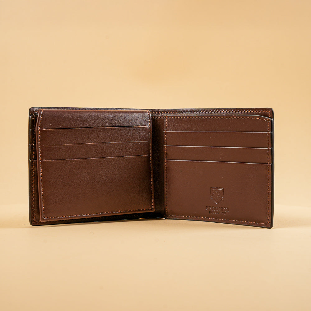 Men’s Leather Wallet – Art Calf Tamponato 2006 | Handcrafted Bifold