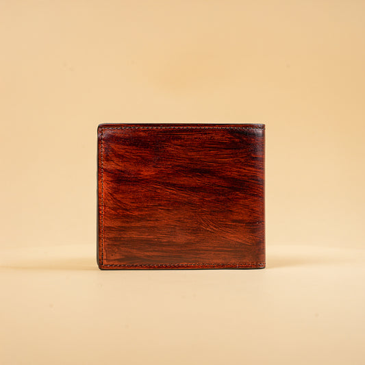 Men’s Leather Wallet – Art Calf Tamponato 2006 | Handcrafted Bifold